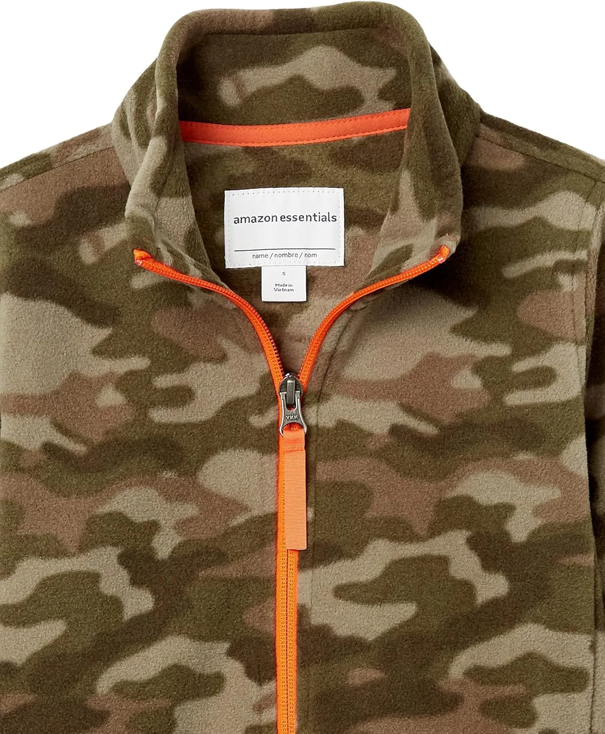 Amazon Essentials Boys and Toddlers' Polar Fleece Full-Zip Mock Jacket