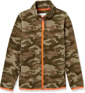 Amazon Essentials Boys and Toddlers' Polar Fleece Full-Zip Mock Jacket