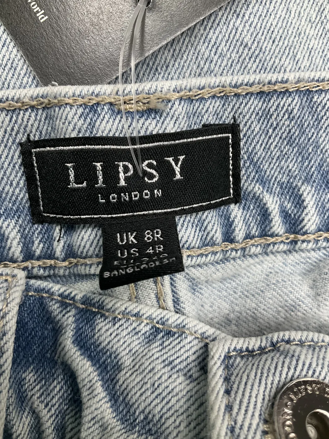 lipsy london Blue Midwash Straight Leg Jeans UK 8