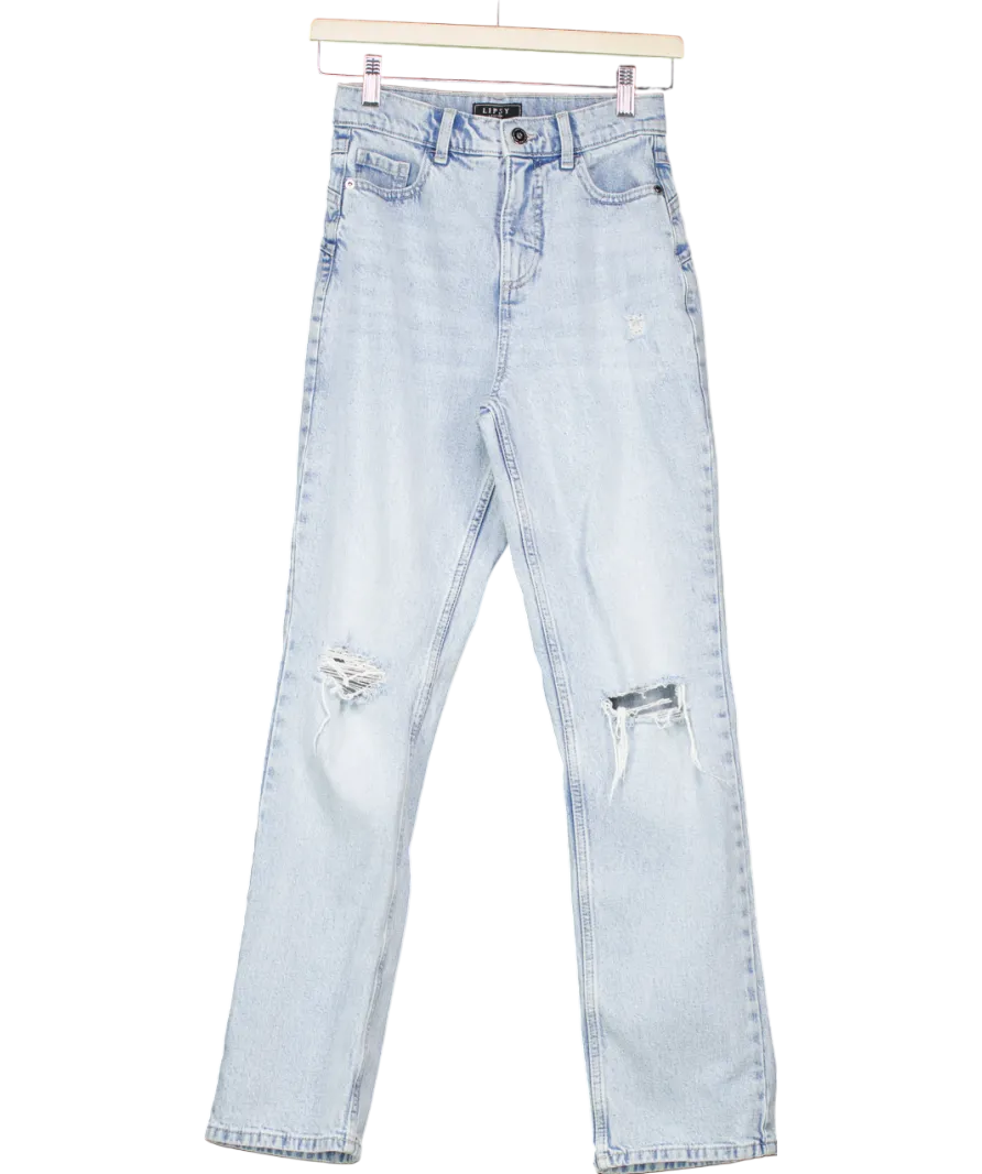 lipsy london Blue Midwash Straight Leg Jeans UK 8