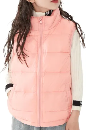 SEAUR Toddler Boy Girl Puffer Gilet Kid Down Jackets Winter Padded Vest Sleeveless Quilted Jacket Insulated Bodywarmer Solid