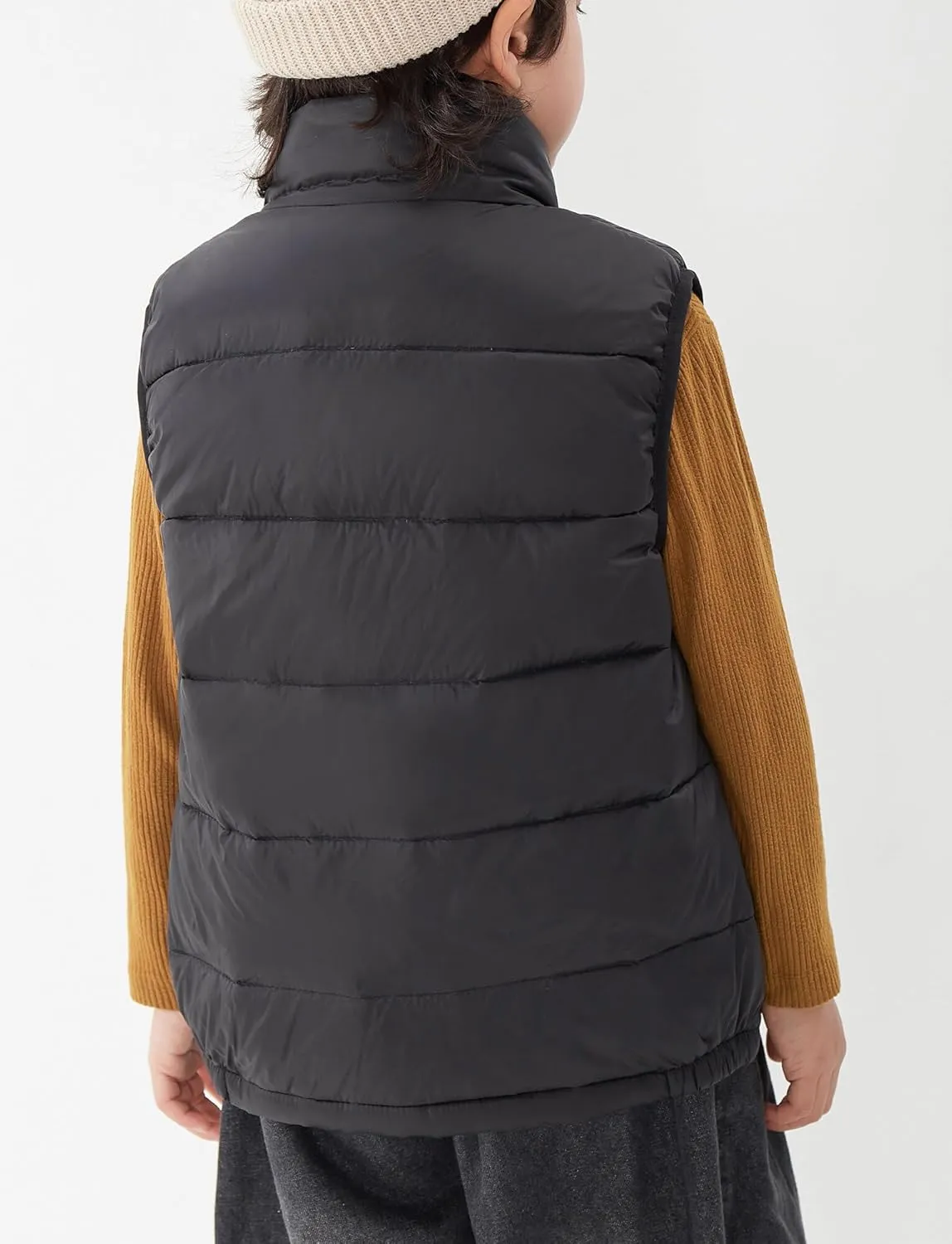 SEAUR Toddler Boy Girl Puffer Gilet Kid Down Jackets Winter Padded Vest Sleeveless Quilted Jacket Insulated Bodywarmer Solid