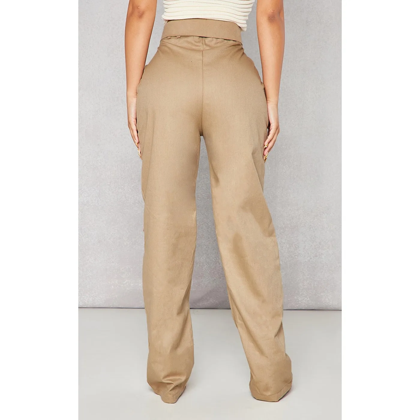 Stone Cargo Pocket Trousers