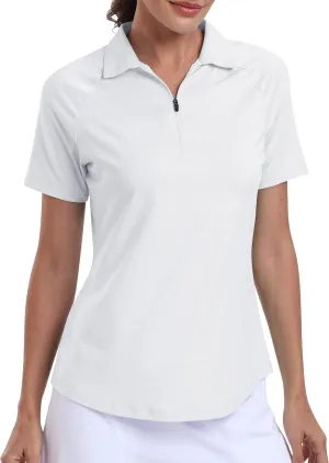 Women's Golf Polo Shirts Short Sleeve Moisture Wicking Golf Apparel Lady Golf Tops