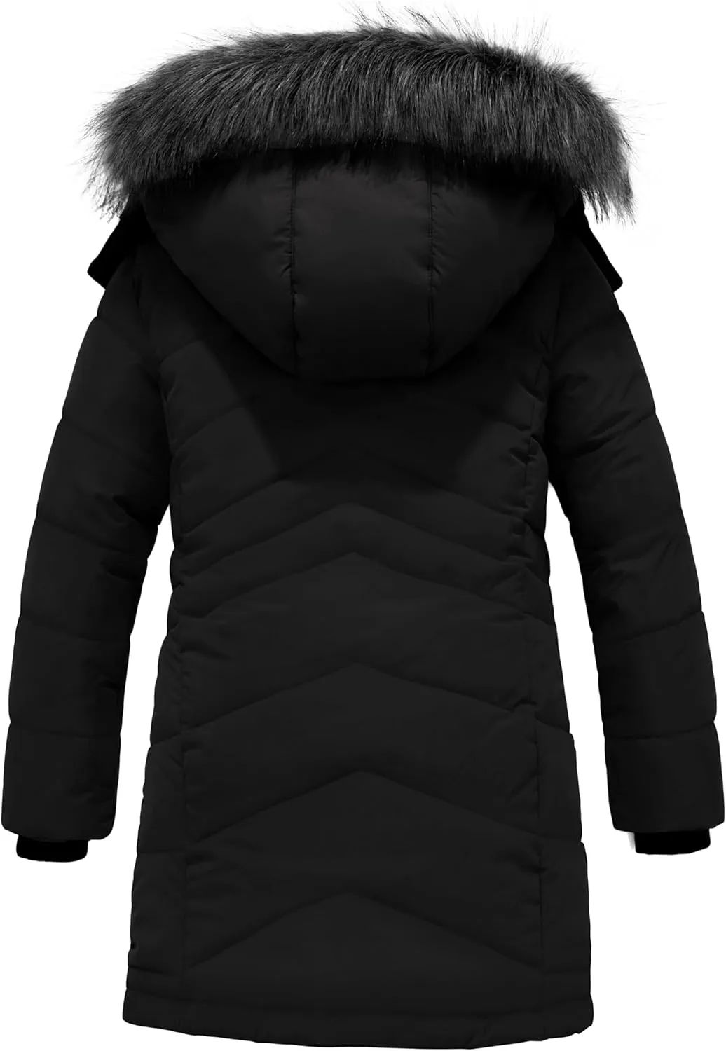 ZSHOW Girls' Winter Coat Insulated Long Parka Warm Hooded Puffer Jacket