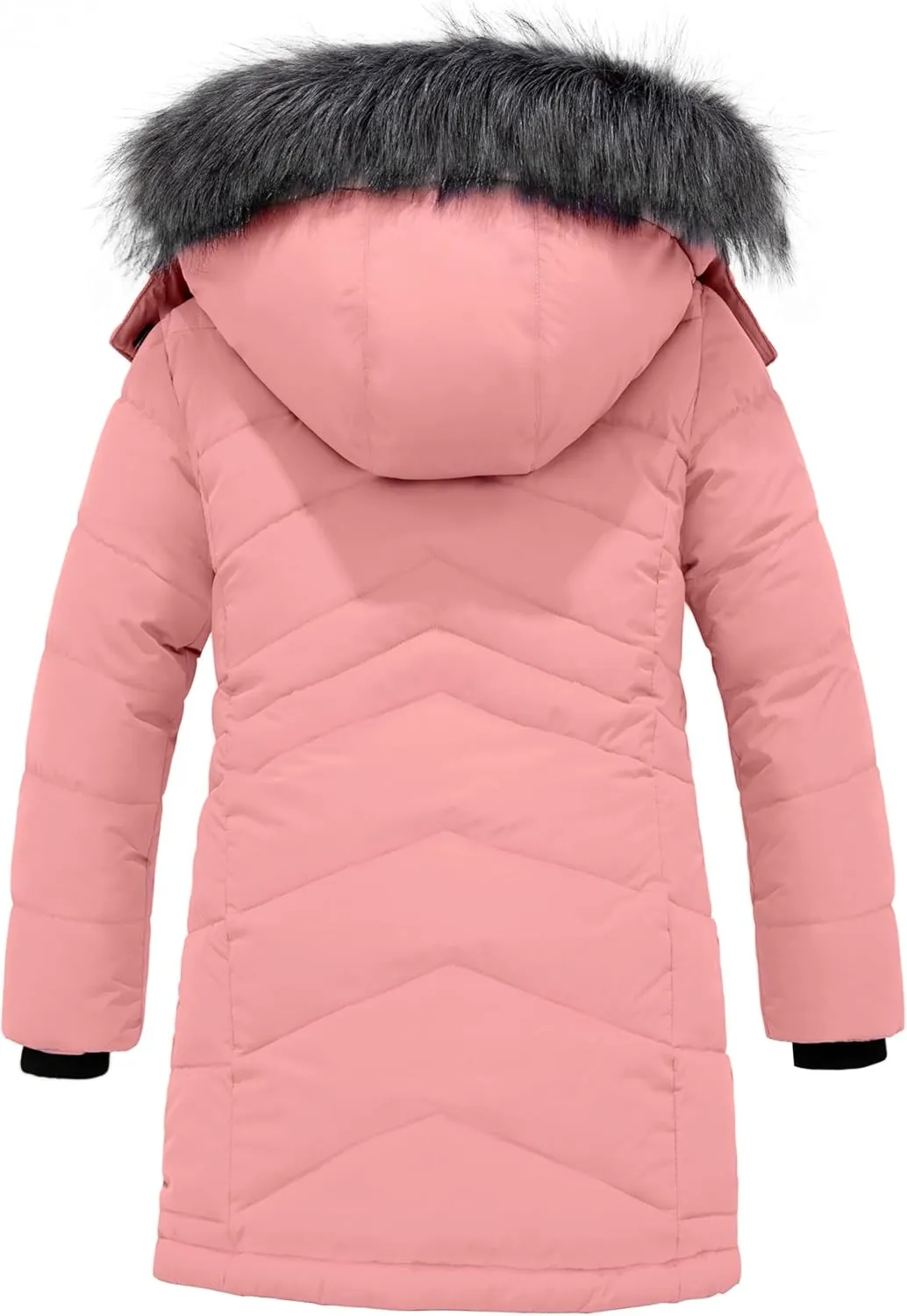 ZSHOW Girls' Winter Coat Insulated Long Parka Warm Hooded Puffer Jacket